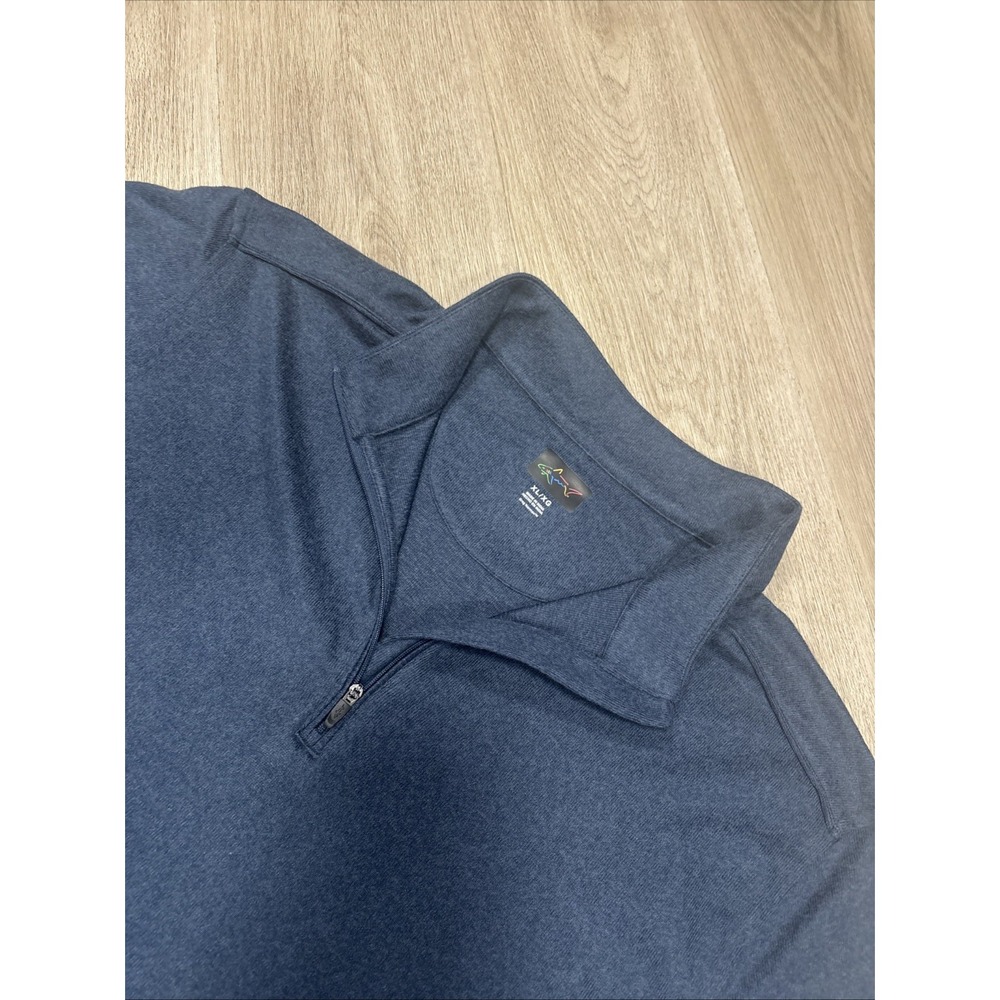 Greg Norman Golf  Men's Navy 1/4 Zip Mock Neck Pullover Polyester Golf XL